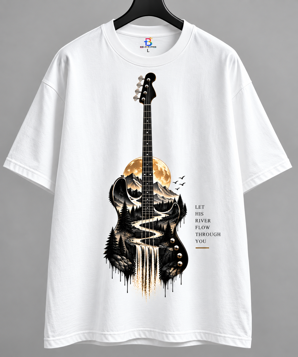 Let His River Flow Through You – Oversized Unisex Graphic T-Shirt