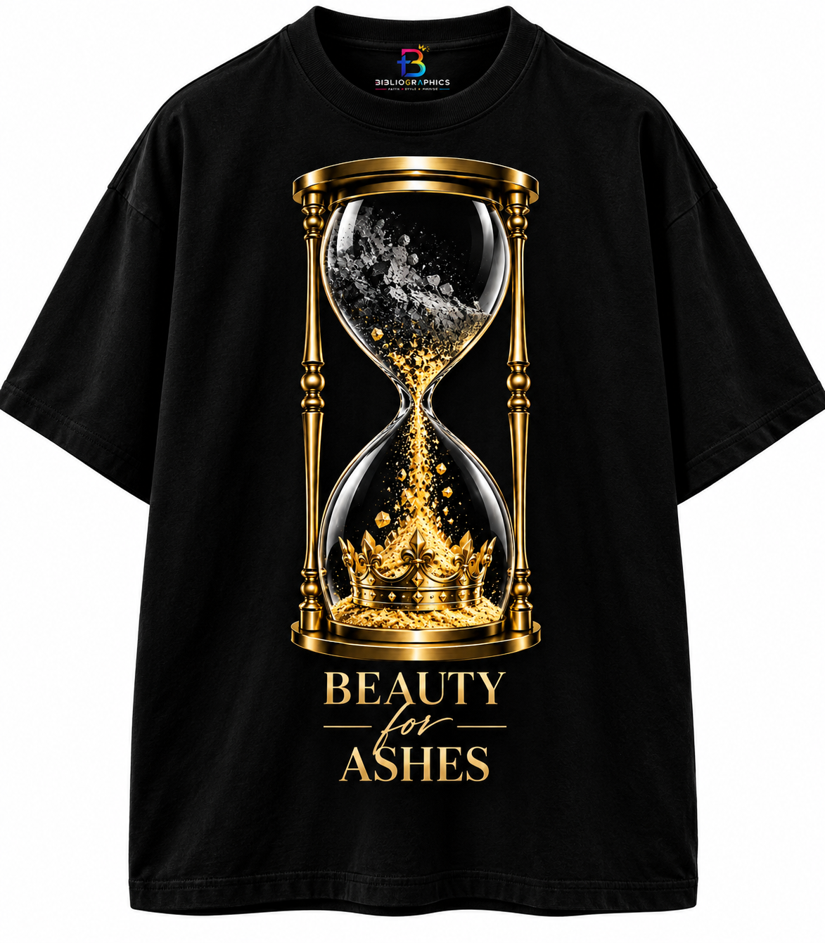 Beauty For Ashes – Oversized Unisex Graphic T-Shirt