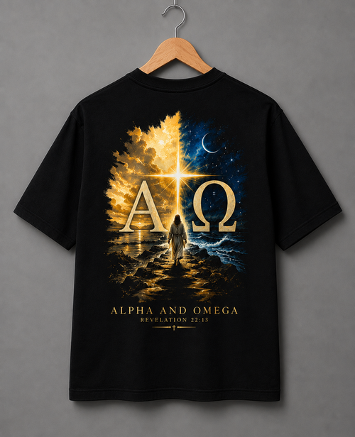 Oversized T-Shirt - Alpha and Omega (Revelation 22:13)