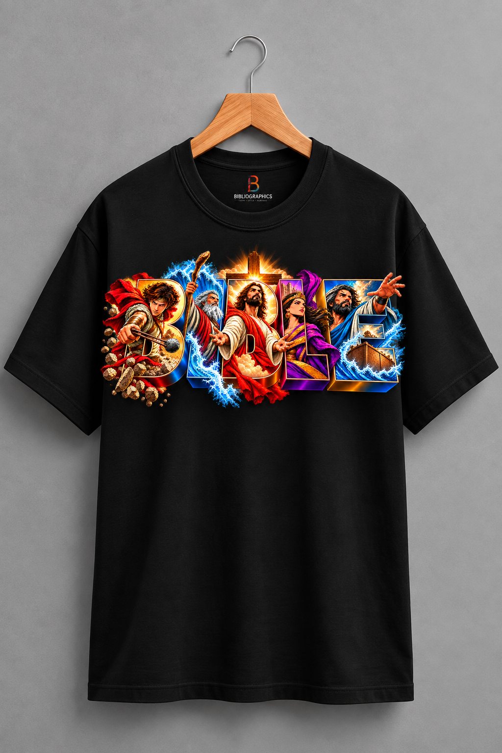 BIBLE (Stories That Changed Everything) – Oversized Unisex Graphic T-Shirt