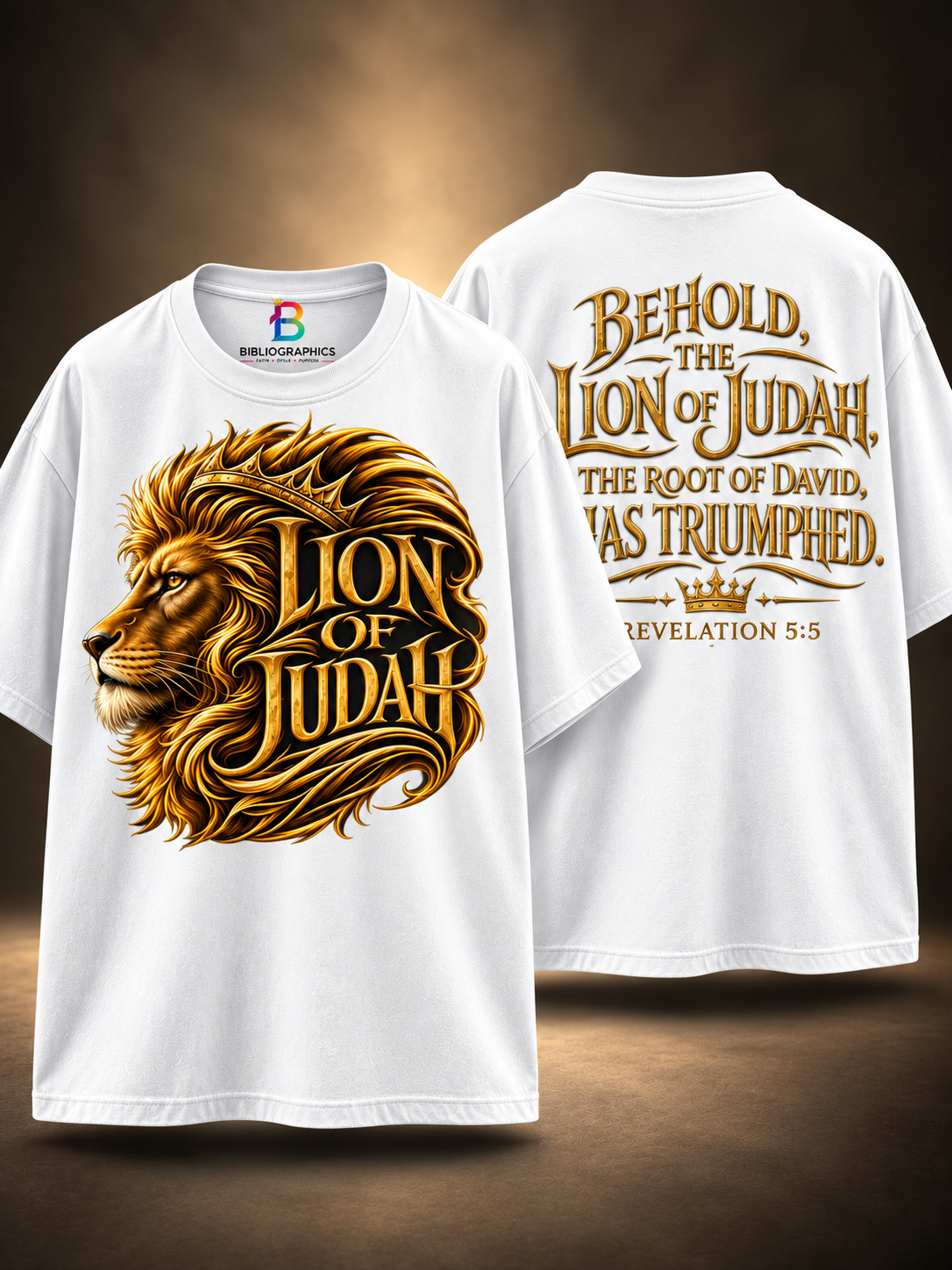 Lion Of Judah (Revelation 5:5) – Oversized Unisex Graphic T-Shirt