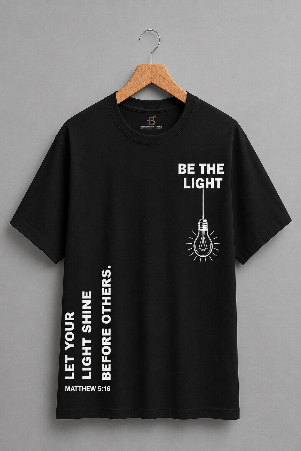 Oversized T-Shirt - Let Your Light Shine Before Others (Matthew 5:16)