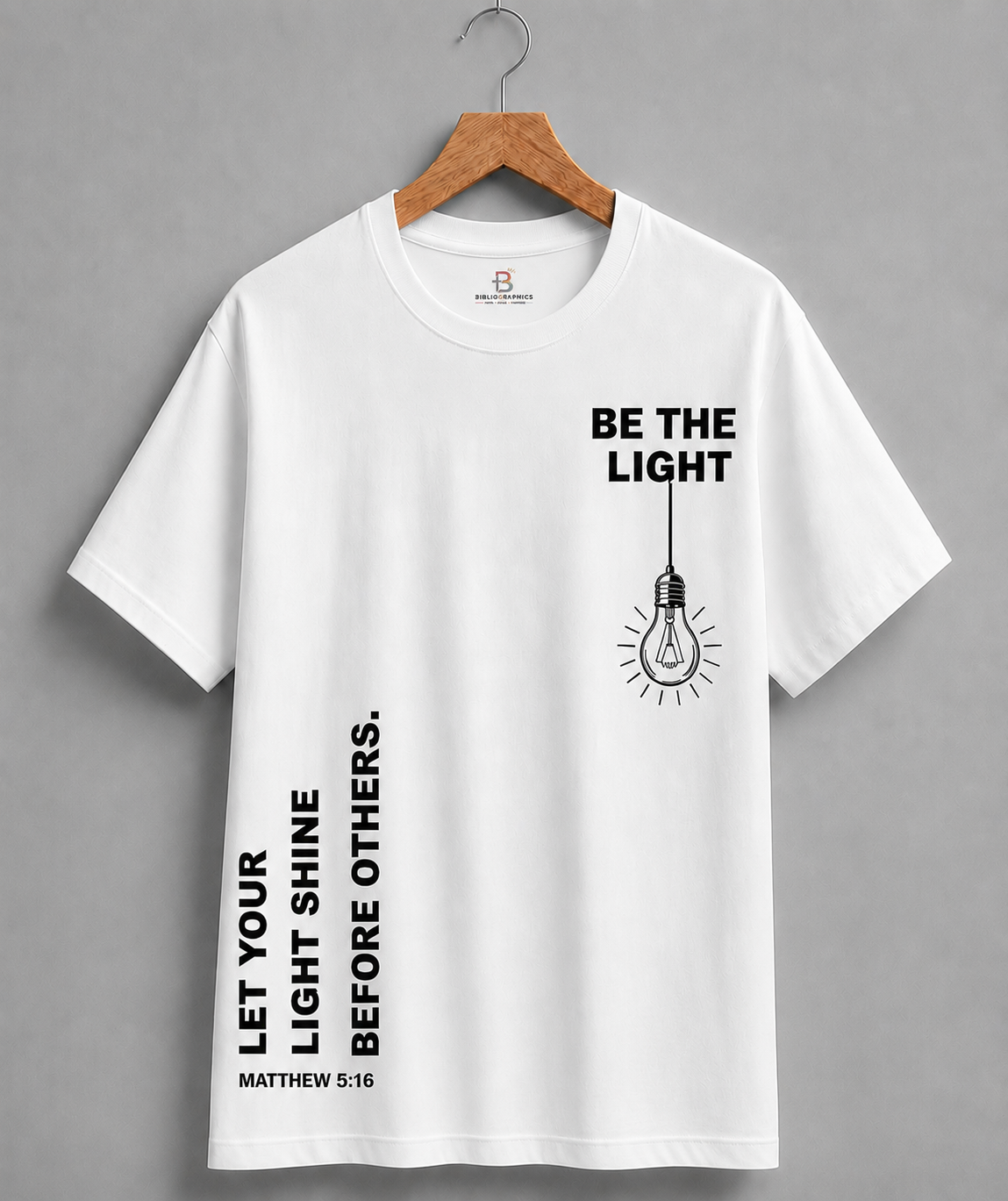 Oversized T-Shirt - Let Your Light Shine Before Others (Matthew 5:16)