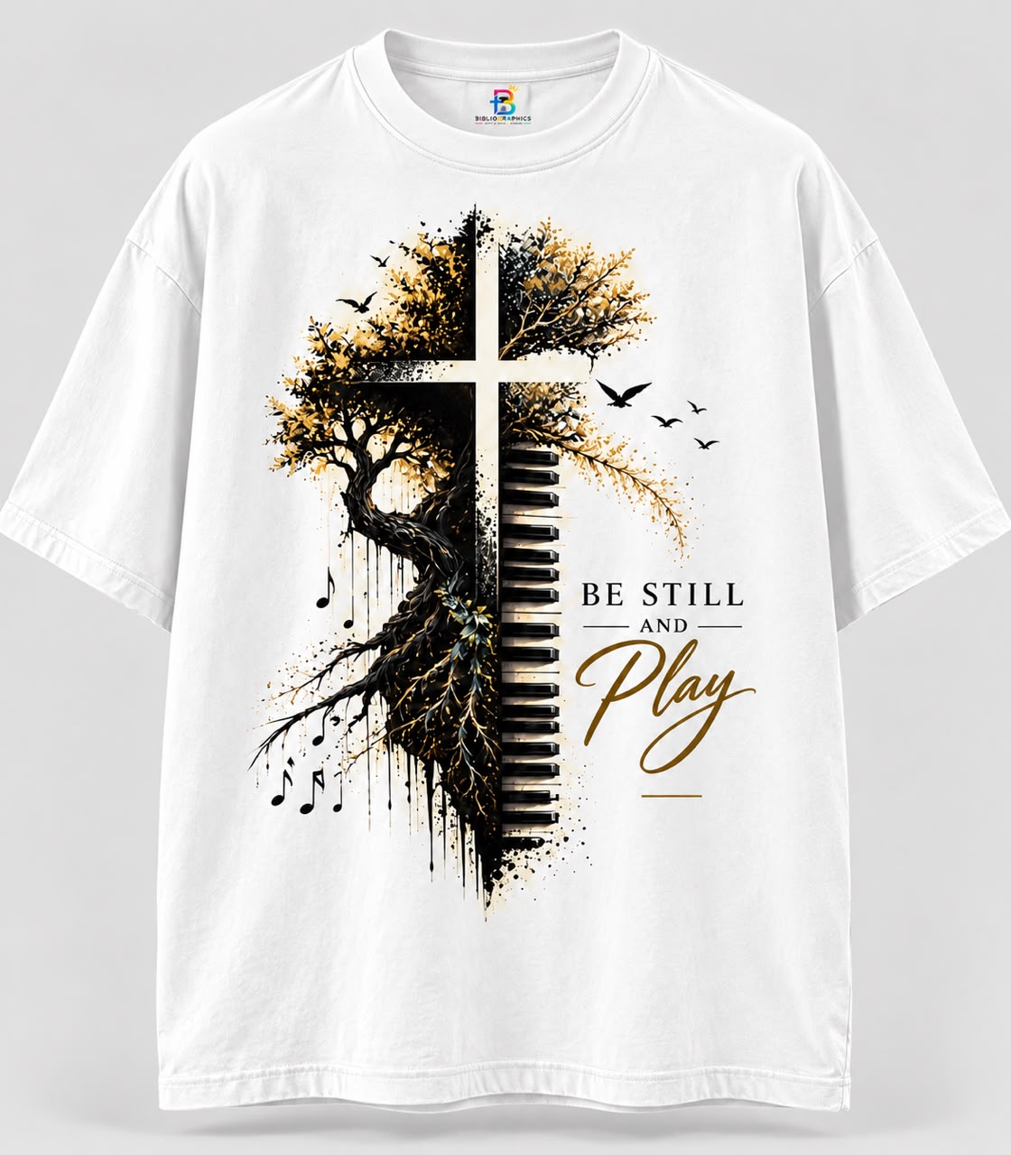 Be Still & Play – Oversized Unisex Graphic T-Shirt